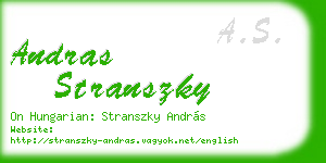 andras stranszky business card